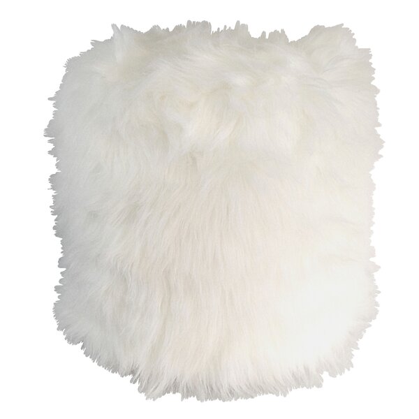 White Fluffy Ottoman | Wayfair.ca